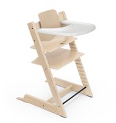 Bol.com Stokke Tripp Trapp kinderstoel (naturel) Stokke dienblad (wit) - Incl. Tripp Trapp stoel babyset 2 voor kinderen van 6-3... aanbieding