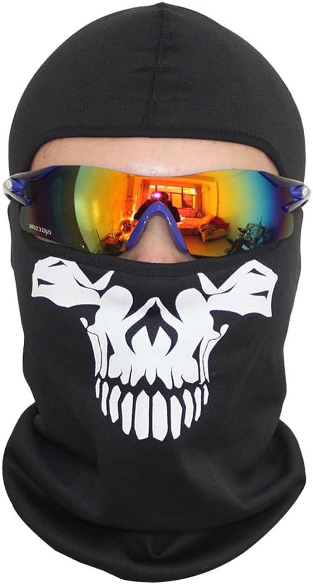 Motorfiets bivakmuts ghost motormasker Passamontagna schedel masker volgelaatsmasker skelet motorfiets skimasker mannen muts Halloween cosplay (C) - 1 stuk
