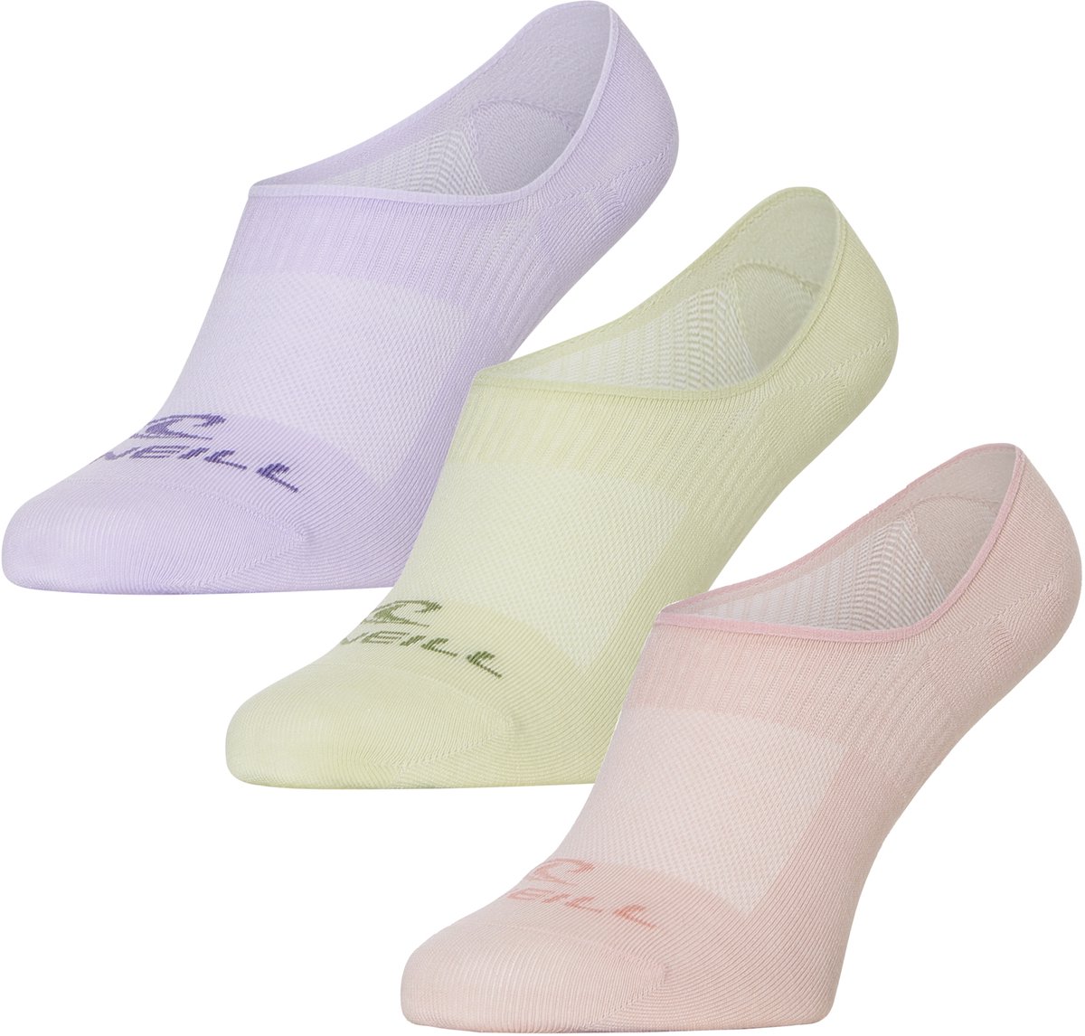 O’Neill Footies Dames No Show Sokken Blossom Thistle Reed 3-Pack Groen
