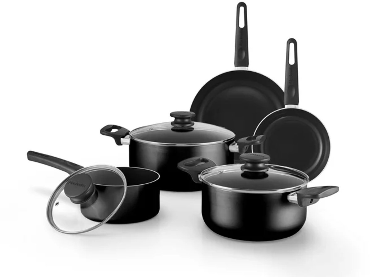 Farberware 75655 Millennium roestvrijstalen kookgerei potten en pannen set Farberware 75655 Millennium roestvrijstalen kookgerei potten en pannen set