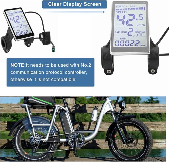 Tiardey Elektrische fietsset 30A Ebike-controller met LCD