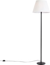 QAZQA simplo fl - Landelijkee Vloerlamp | Staande Lamp met kap - 1 lichts - H 1680 mm - Crème -  Woonkamer | Slaapkamer | Keuken