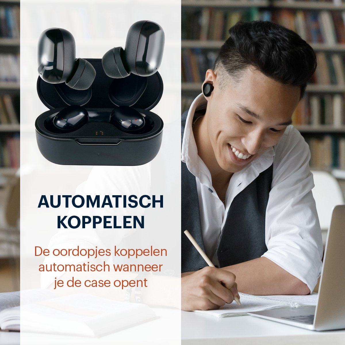Grundig Draadloze Oordopjes - Earbuds Bluetooth 5.3 - Oortjes incl. Oplaadcassette - Batterijduur tot 20 Uur - USB-C Oplaadbaar - Touch Bediening en Handsfree Bellen – foto 6