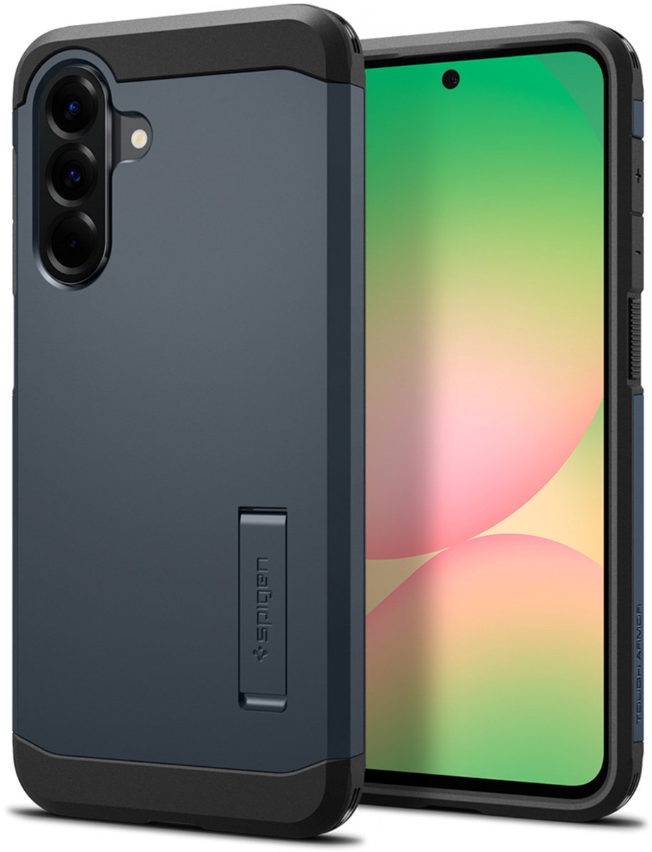 Spigen Tough Armor Backcover geschikt voor Samsung Galaxy A36 - Metal Slate