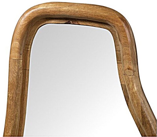 Miroir ondulé en bois de manguier 80x44 cm - Naturel