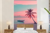 Behang - Fotobehang Zee - Boot - Zonsondergang - Breedte 160 cm x hoogte 240 cm