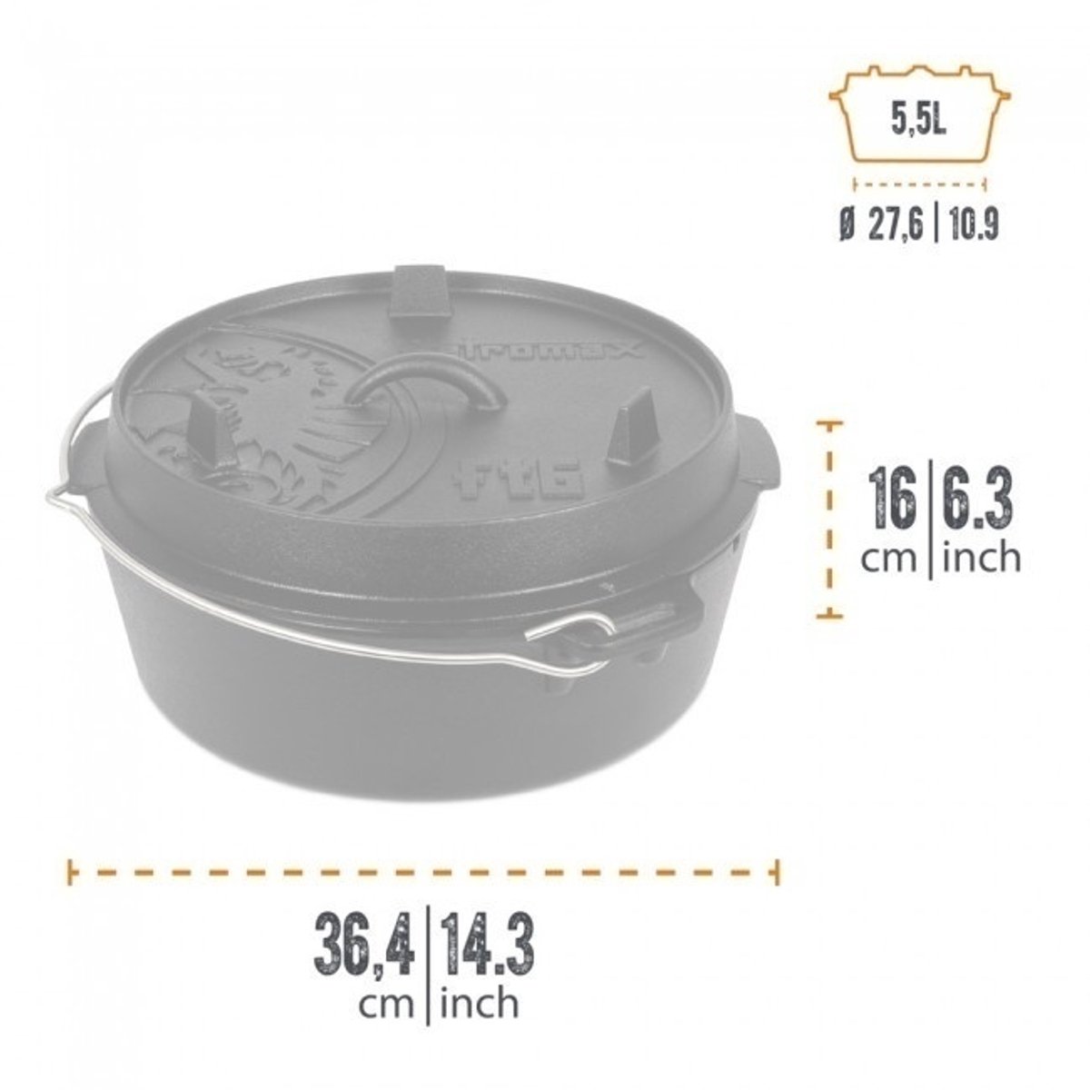Petromax Dutch oven FT6 zonder poten – foto 5