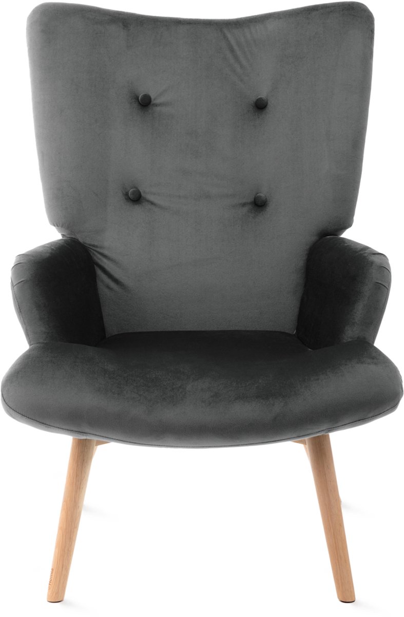 HOMLA - Armchair - 2in1 Velour Grijs - 70x95cm