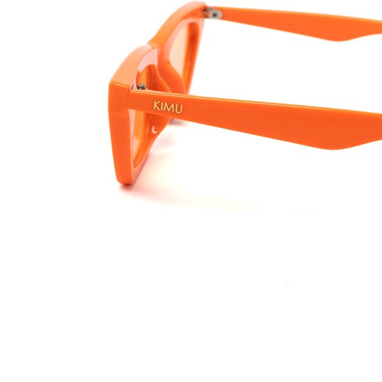 KIMU Cat Eye Smal - Oranje Montuur - Oranje Glazen - Kat Tijger Vlinderbril Oversized Retro Hollywood Vleugels Elegant Vintage Feline Festival van KIMU — afbeelding 4