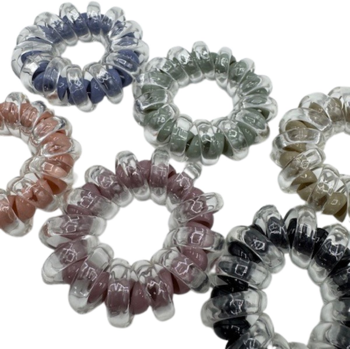 Guardian Beauty Haarelastiekjes - Sterke Haarelastiekjes - 12 stuks - Dubbele Kabel Elastiek - Verschillende Kleuren - Haar Accesoires -