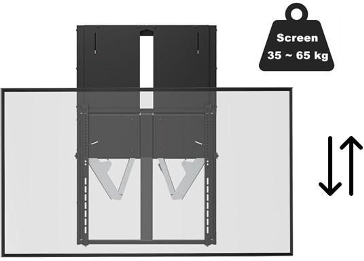 Vivolink VLMW-FLEXI-M flat panel bureau steun 2,18 m (86") Muur Zwart