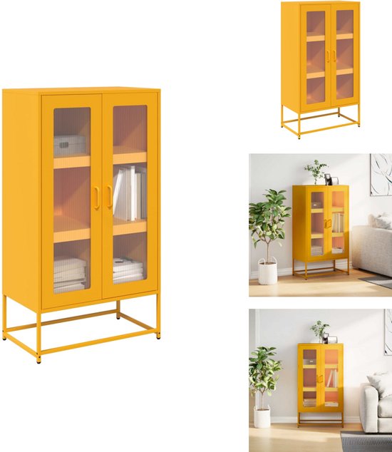 Roze hoog dressoir 68x39x123 cm staal