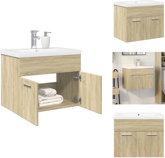 Slaapbank met lades 90x200 cm bewerkt hout sonoma eikenkleurig