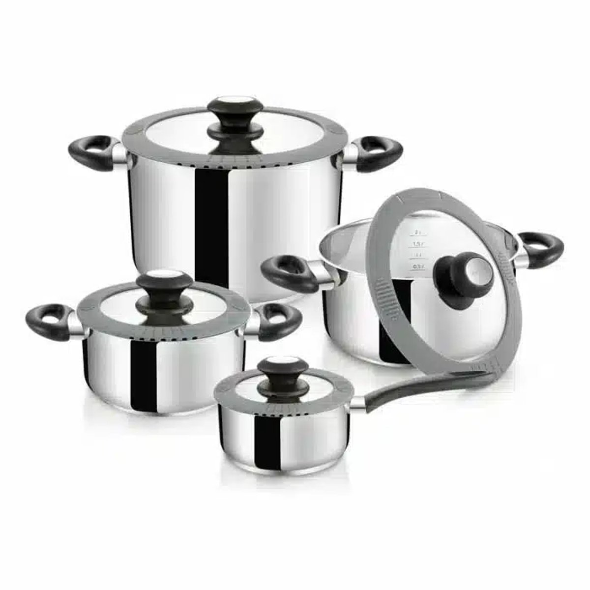 Tescoma SmartCOVER Kookpannenset - 4 delig - RVS - Downdraft