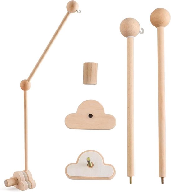 OAKENCREST Mobiele houder hout voor babybed