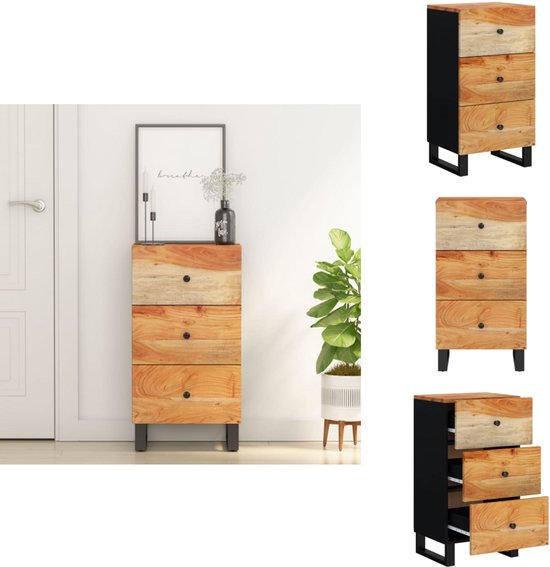 Dressoir met lades 71x35x84 cm spaanplaat wit