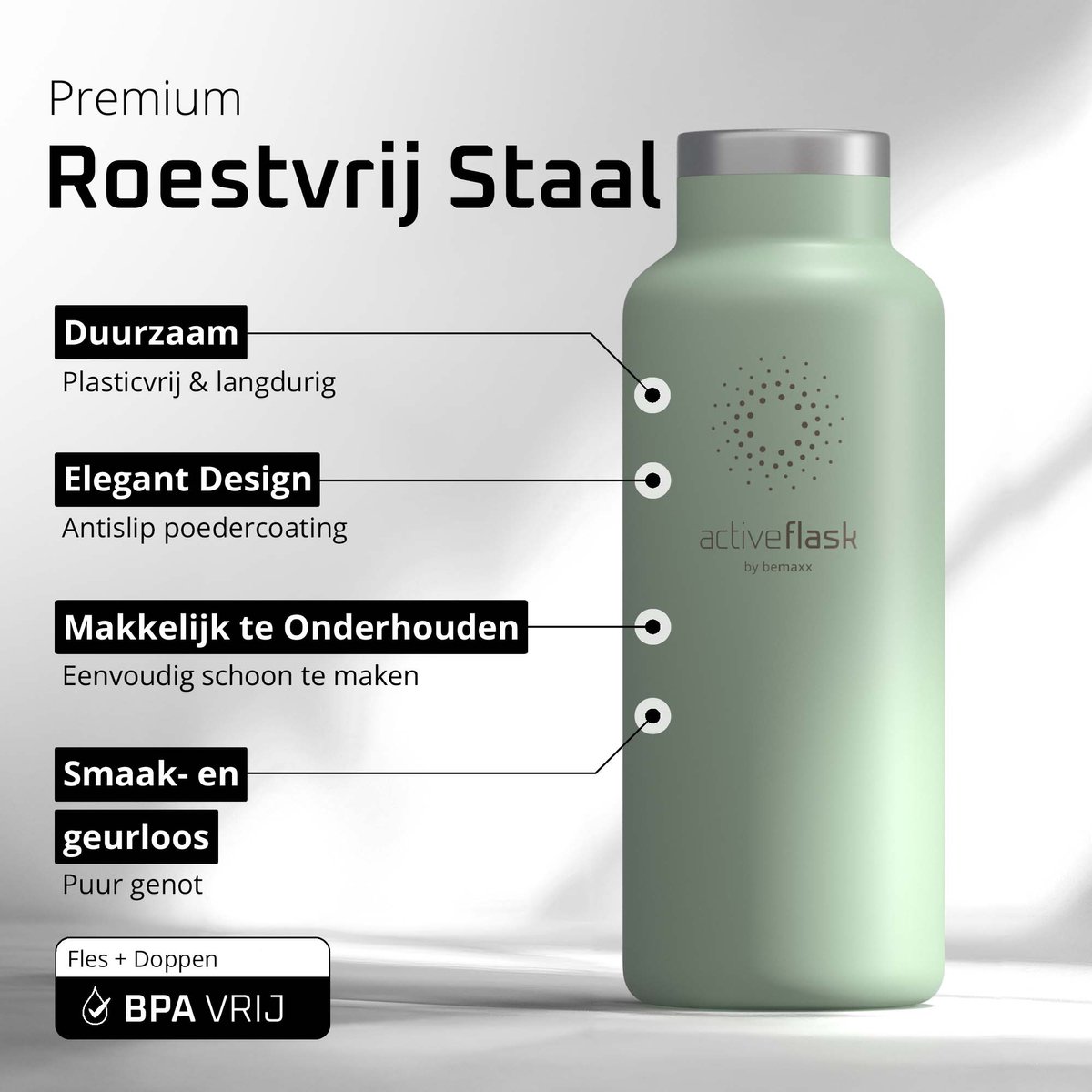 bemaxx ACTIVE FLASK RVS Thermosfles thumbnail 6