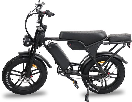 C80 Max Fatbike Dubbele accu - Opvolger V8 max - Alarm - Achterzitje -hydraulische remmen - kleurenscherm met USB
