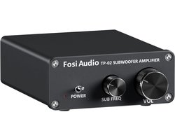 Fosi Audio TP-02 Subwoofer Versterker - Volume- en Frequentieregeling, voor Actieve en Passieve Subwoofers en Bass Shakers