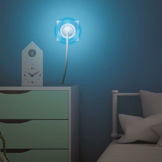Home Deco Kids LED nachtlamp met lichtsensor - 2x - kinderkamer - extra stopcontact - energiebesparend van Merkloos — afbeelding 2