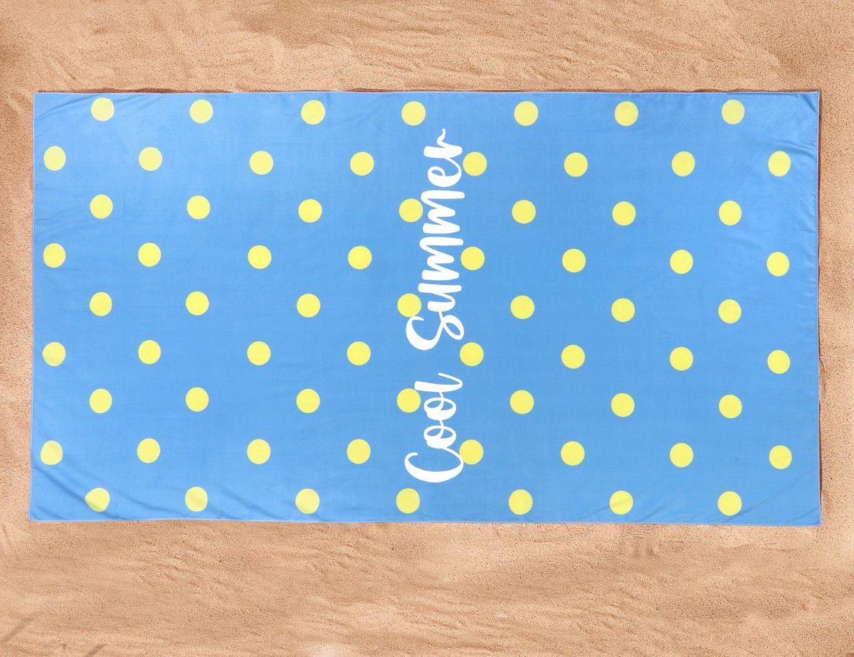 Lucca Sneldrogend Microvezel Strandlaken - Cool Summer - 100x180 - Blue
