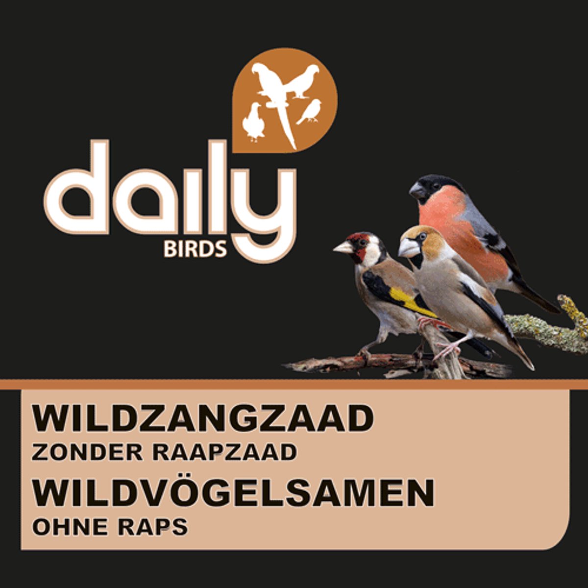 Wildzangzaad zonder raapzaad - 3.5KG - Kweek - Inheemse vogels - Putter - Huismus - Roodborstje