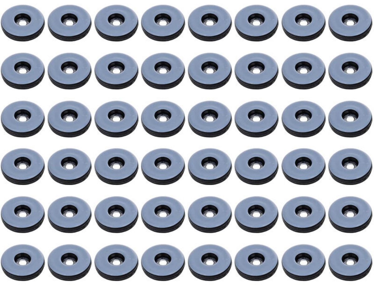 Meubelglijbanen - Ronde PTFE Meubelglijbanen - Meubelanti-vibratie glijpads - 19 mm - Rond - Set van 48