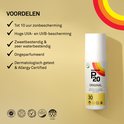 Voordelen van P20 Original: tot 10 uur zonbescherming, hoge UVA/UVB-bescherming, zweet- en waterbestendig, ongeparfumeerd, dermatologisch getest.