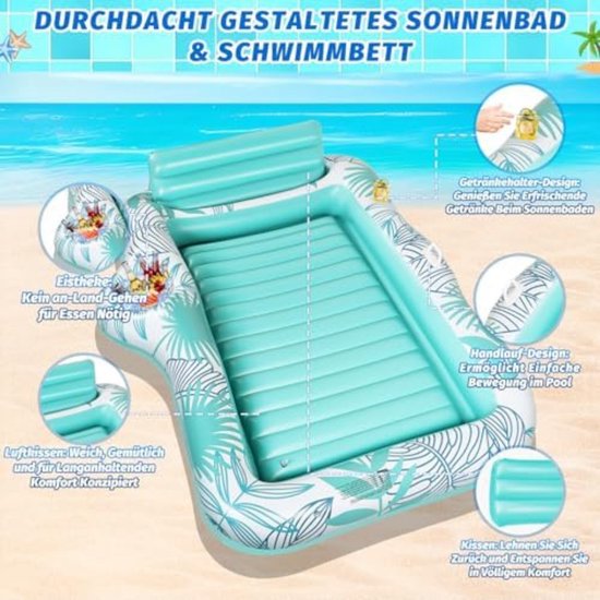 Tanning Pool Bed - Luchtbed Zwembad Opblaasbaar van Merkloos — afbeelding 2