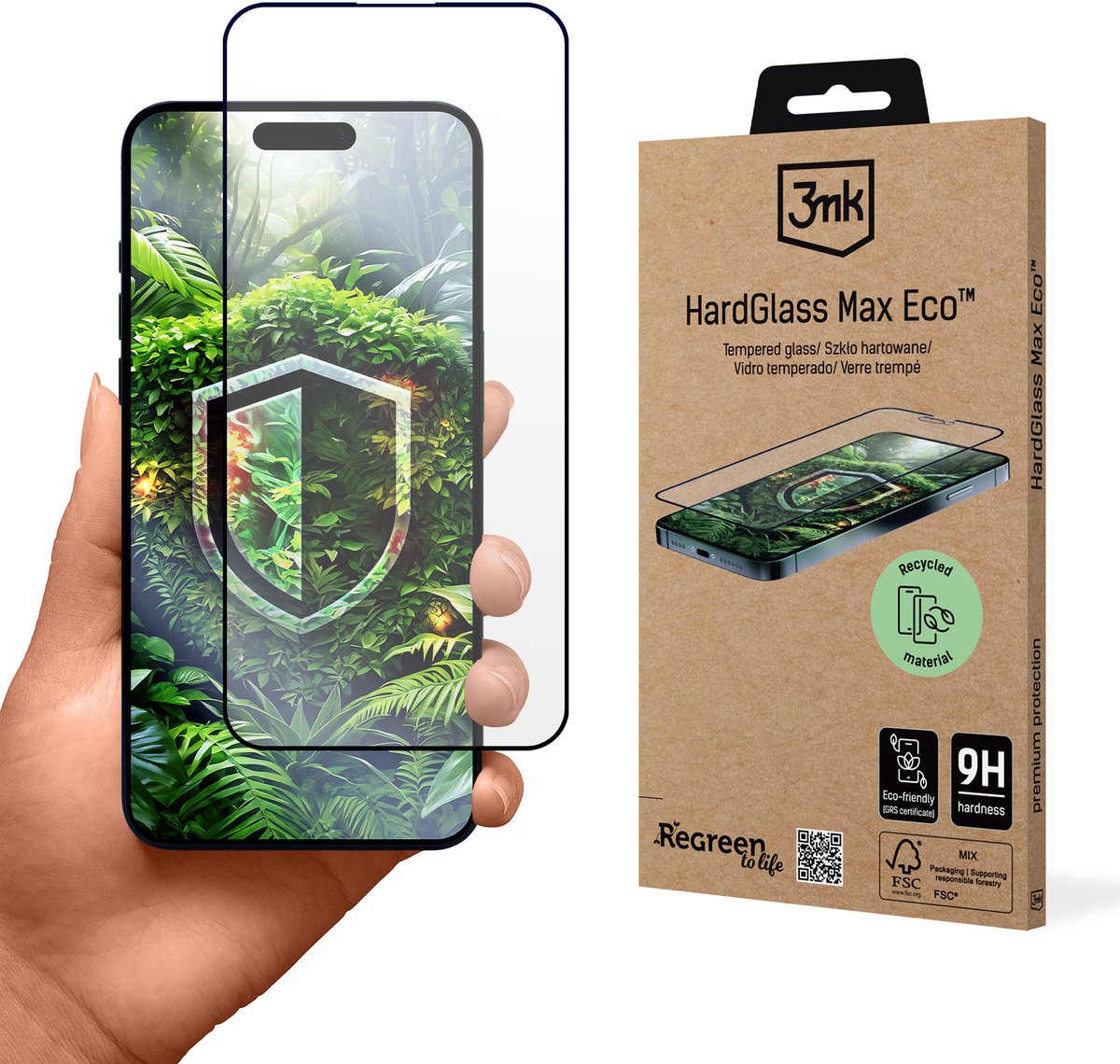 3Mk Hardglas Max Voor Apple Iphone 15 Plus 16 Plus Anti-Krasbescherming