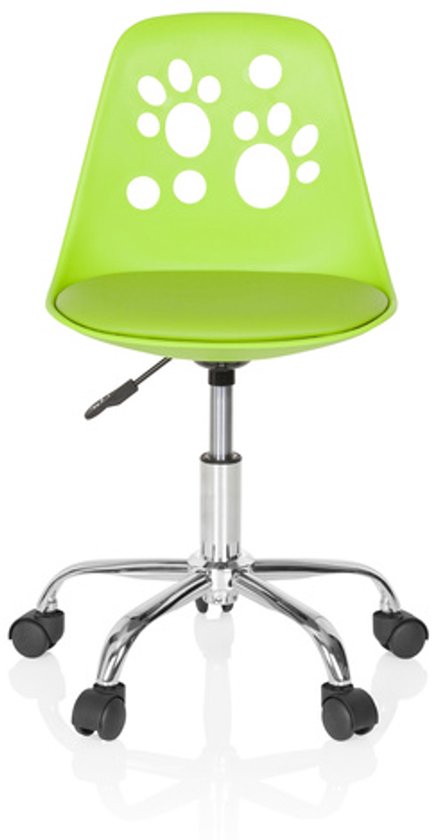 hjh OFFICE Fancy I Chaise de bureau enfant - Vert - Similicuir