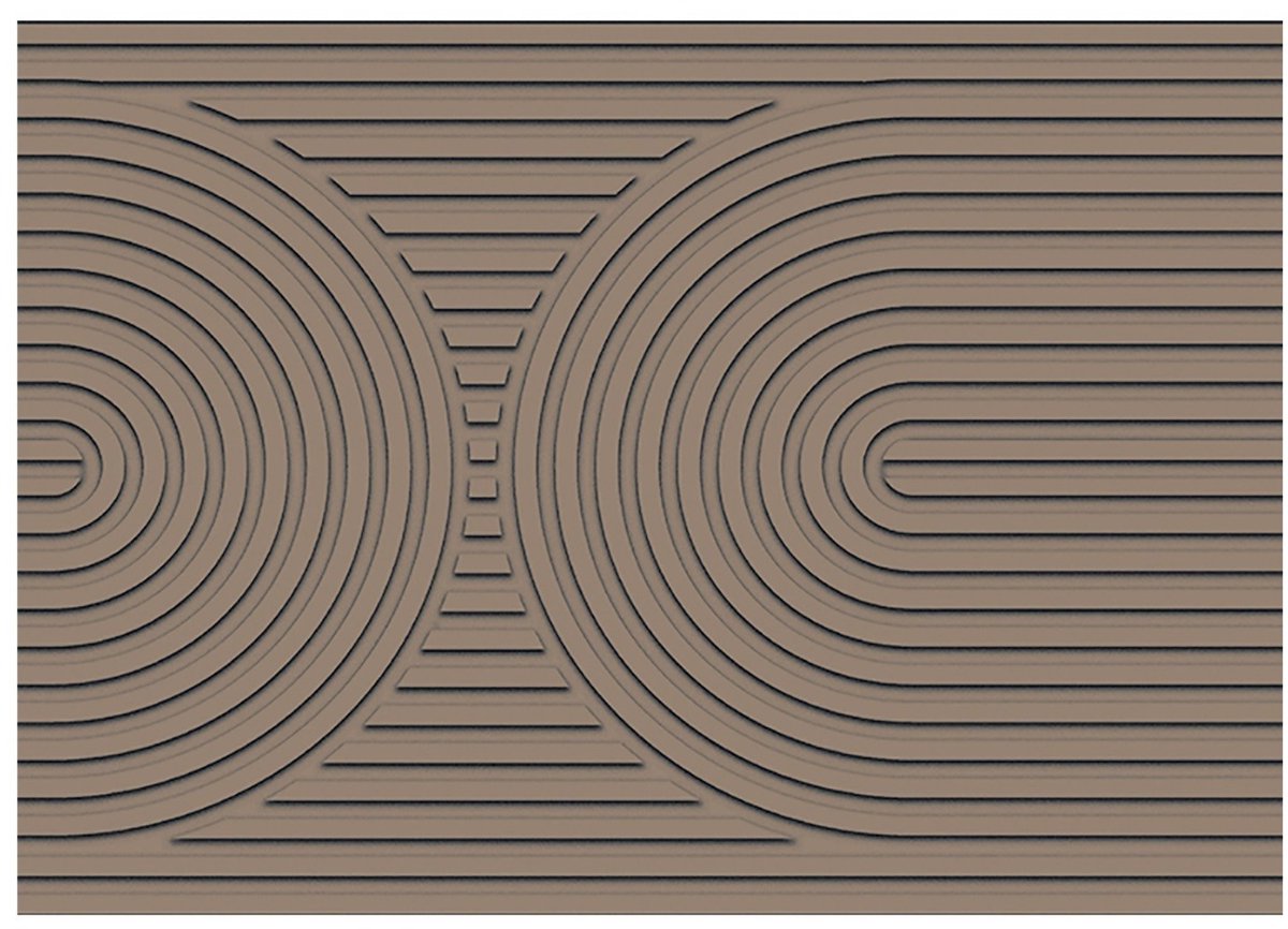 MD Entree - Deurmat - Schoonloopmat - Impression Zen - Archy Taupe - 50 x 75 cm