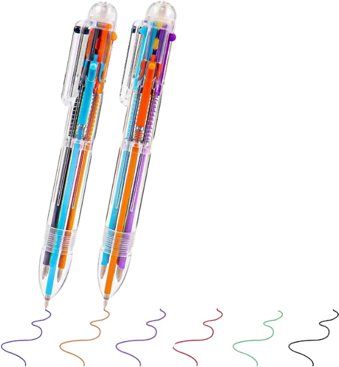 S4D® - 6 in 1 Kleur Balpen - Pen - Balpen - Balpennen Gekleurd - Set van 2 STUKS !