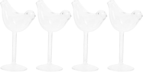 Luxshiny Vogel-Cocktailglas – Elegantes Champagnerglas In Vogelform, Ca. 15,5x15x8 Cm