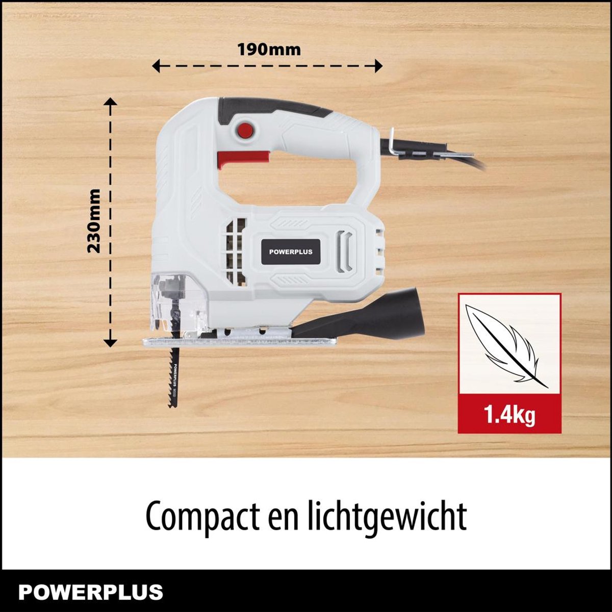 Powerplus elektrische decoupeerzaag POWC20110 - 400 W zaagmachine - 3000 min - gereedschap met 2 acc. – foto 8