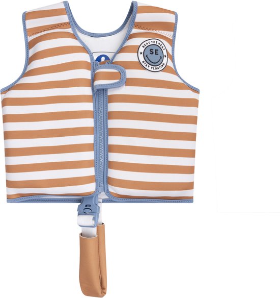 Swim Essentials Zwemvest - Bruin/Wit - Softlines - 2/3 Jaar