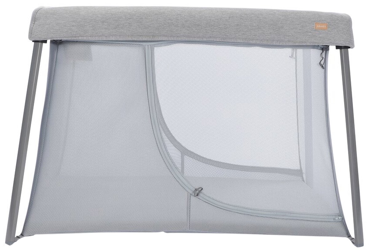 Béaba Eazy Sleep 3-in-1 Reisbed - Campingbedje, Wieg en Speelbox in Eén - Van de Geboorte tot 3 Jaar - Ademende Mesh Zijwanden en Zijopening met Rits - Inclusief 2 Matrassen en Transporttas - Lichtgewicht 6,8 kg - Grijs thumbnail 5