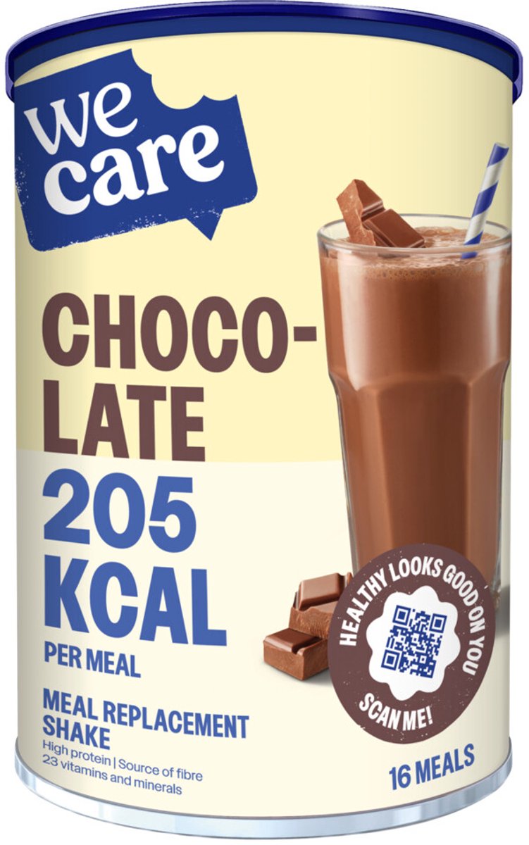 WeCare Meal Replacement Shake Chocolate - 3 x 436 gr - Voordeelverpakking
