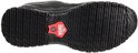 Zwarte werkschoen zool met antislip profiel en rode Skechers Work inzet.