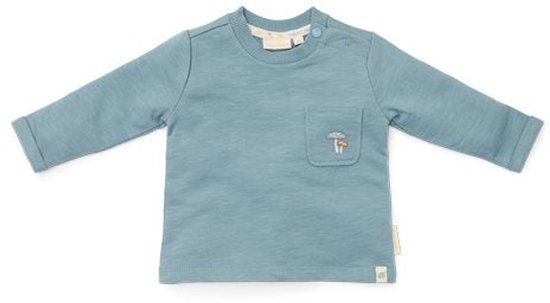 T-shirt manches longues Little Dutch - Taille 74 - Garçons - Blue pierre, Blauw - Forest Friends Nouveau-né