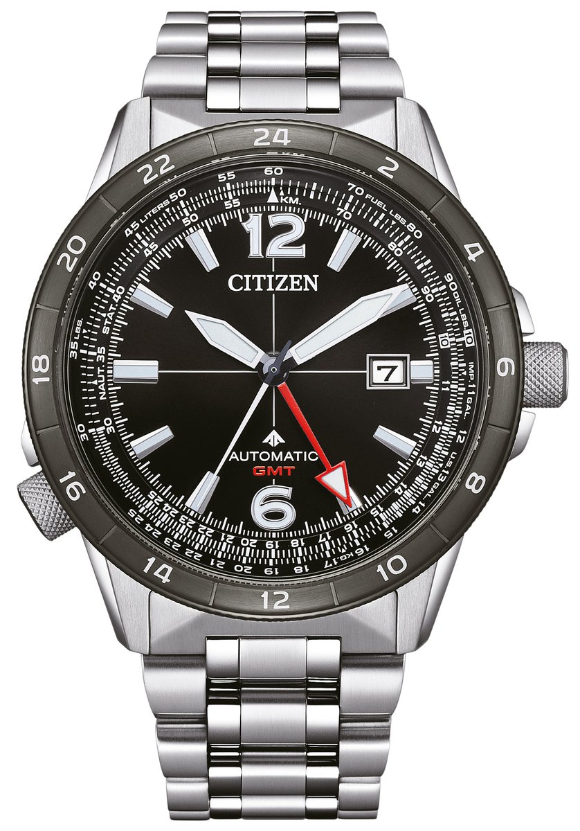 Citizen Promaster Air GMT NB6046-59E Horloge - Staal - Zilverkleurig - Ø 44 mm
