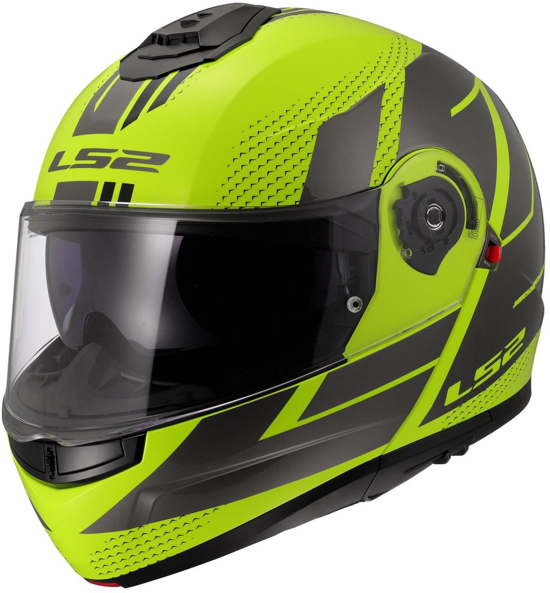 LS2 Helm Strobe II Code FF908 fluor geel / grijs maat XXL