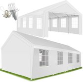 Bol.com tectake® Partytent 4x8 m - Tuinpaviljoen - Tuintent met waterdicht zeildoek - Partytent met UV-bescherming - Evenementen... aanbieding