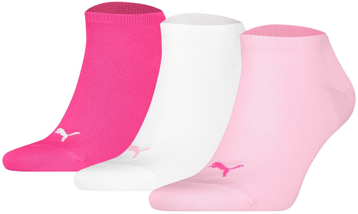 Unisex sneaker plain 3 pack – – 35-38 Roze