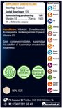 Achterkant van de verpakking met supplement samenstelling, ingrediënten en allergenen. "REAL SIZE" capsule.