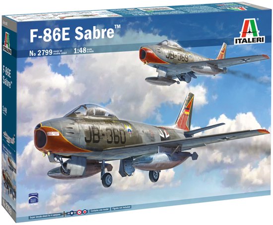Italeri Modelbouwpakket Vliegtuigen - 2799 F-86E Sabre Plastic - 1:48 - Modelbouw