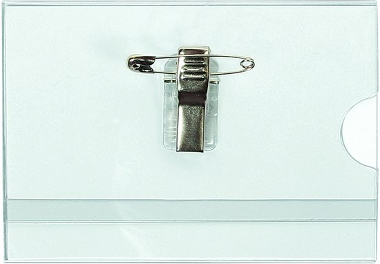 Durable badge 861019 met combi-klem, 90 x 54 mm, transparant, kunststof, 5 st Durable badge 861019 met combi-klem, 90 x 54 mm, transparant, kunststof, 5 st