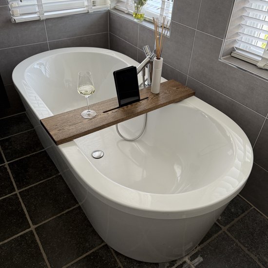 Maison DAM - eikenhout Terra marron - 90x20x3cm - Avec niche tablette - 2x huilé