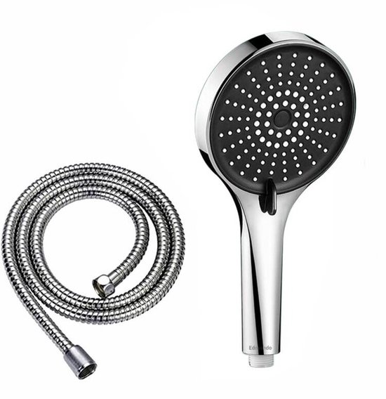 Douchekop Waterbesparend met Doucheslang- Universeel - Douchekop met Slang - Waterbesparende Douchekop -Zilver