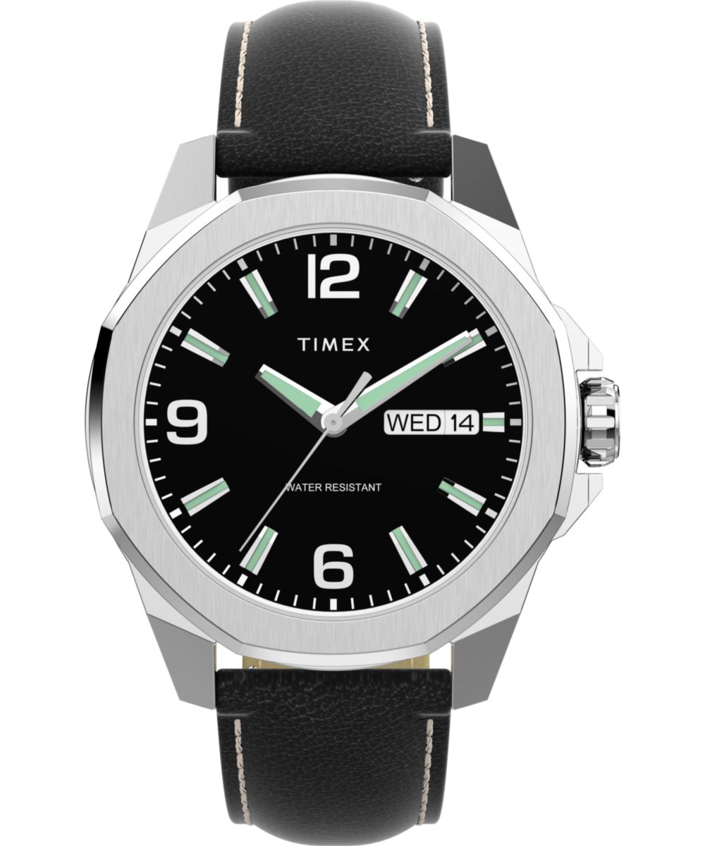Timex Trend Essex TW2W92900 Horloge - Leer - Zwart - Ø 46 mm